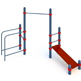 Турник с брусьями и лавкой для пресса  тр.89