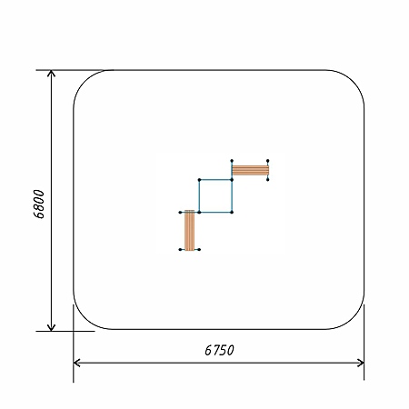 Каскад разноуровневых турников с двумя лавками для пресса тр.89 фото 3