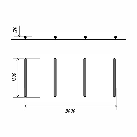 Упоры разновысокие горизонтальные тр.89  фото 2