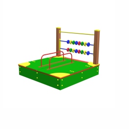Песочница «Счёты» с крышками 