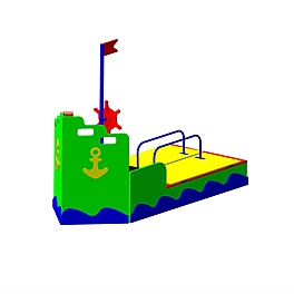 Песочница «Кораблик» с крышками