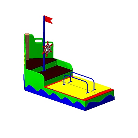 Песочница «Кораблик» с крышками фото 2