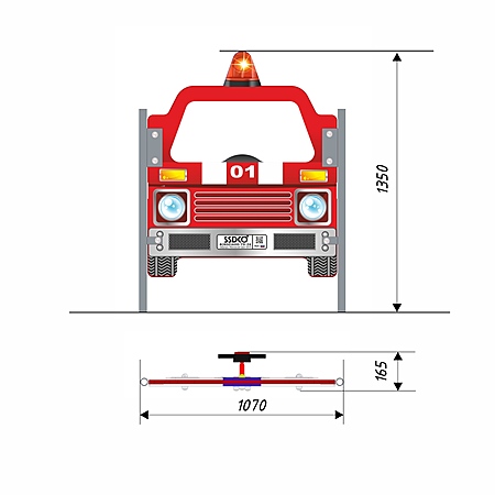 Игровой модуль «Пожарная машина»  фото 3