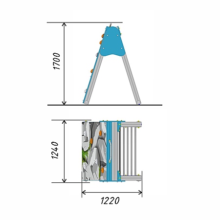 Стенка для перелезания (скала УФ печать) 4  фото 2