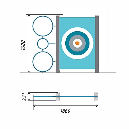 Стенка для метания мяча с мишенями 1  фото 2