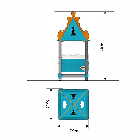 Домик беседка 5 «Шахматы»  фото 2