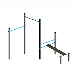 Спортивный комплекс воркаут (хомуты Тр.108мм) 
