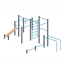 Спортивный комплекс воркаут (хомуты Тр.108мм)