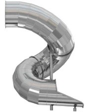 Скат тоннель винтовой (нержавейка) Высота стартового участка 3600мм