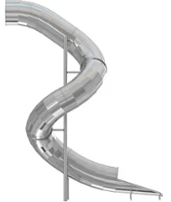 Скат тоннель винтовой (нержавейка) Высота стартового участка 4200мм