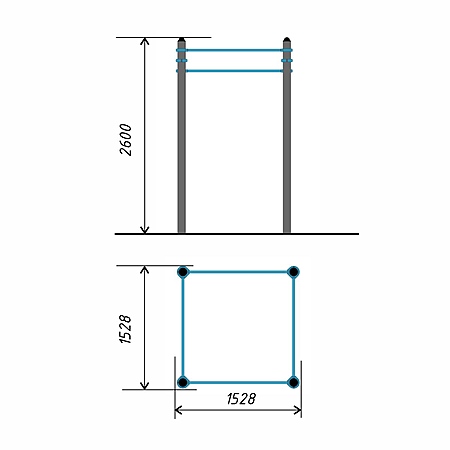 Четыре разноуровневых турника тр.108 фото 2