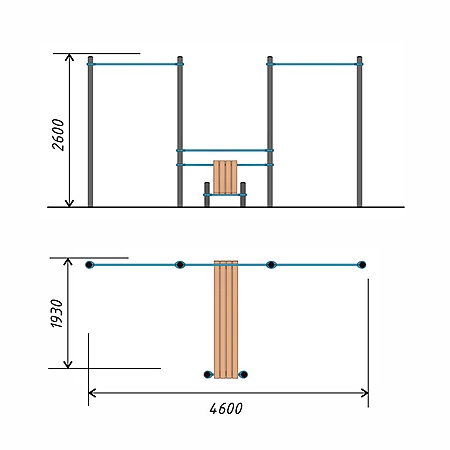 Два турника классического хвата, тр.108 фото 2