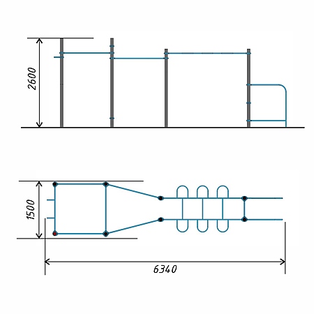 Спортивный комплекс воркаут тр.108 фото 2