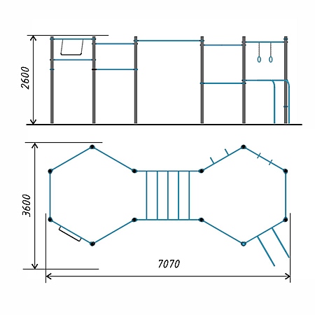 Спортивный комплекс воркаут тр.108 фото 2