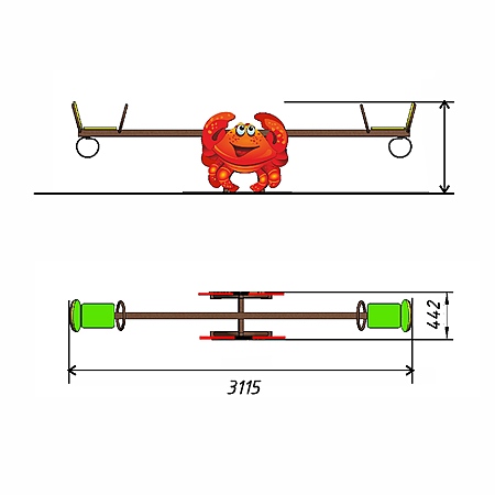 Качалка-балансир «Крабик» фото 2