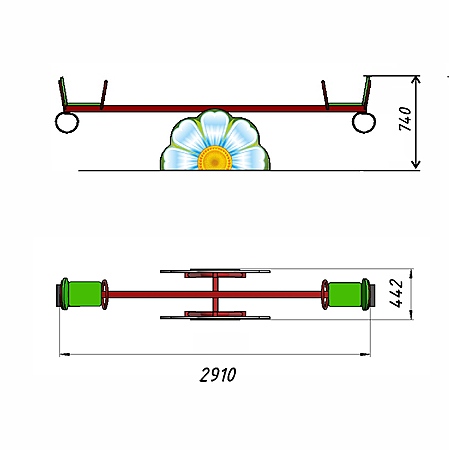 Качалка-балансир «Ромашка»  фото 2