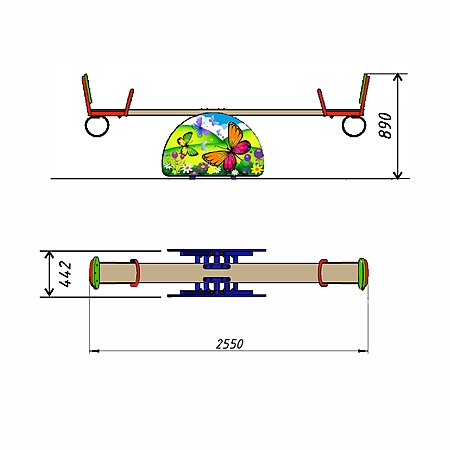 Качалка «Бабочка»  фото 2
