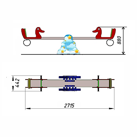 Качалка-балансир «Тучка»  фото 2