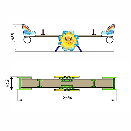 Качалка «Солнце»  фото 2