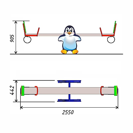 Качалка «Пингвин»  фото 2
