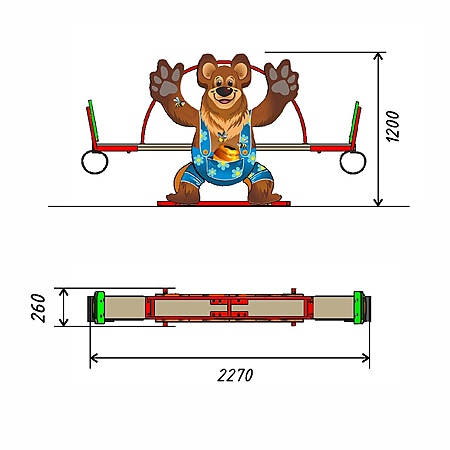 Качалка-балансир «Медвежонок»  фото 2