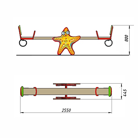 Качалка «Морская звезда»  фото 2