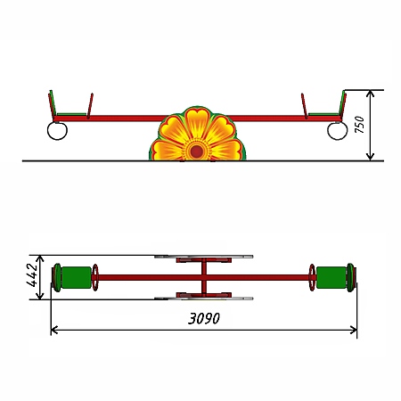 Качалка-балансир «Ромашка» фото 2