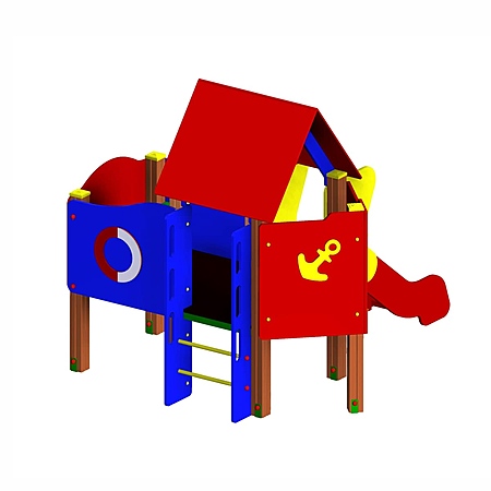 Горка «Баркасик» (скат нерж. площадка Н-0,65м) фото 2