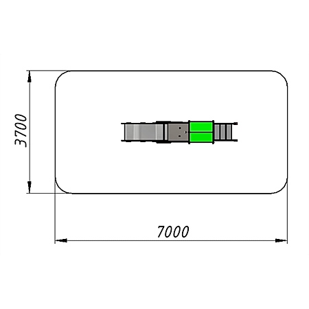 Горка «Паровозик» (скат нерж. площадка Н-0,65м)  фото 6