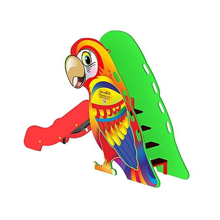 Горка «Попугай» фотопечать (скат нерж. площадка Н-0,8м) фото 2