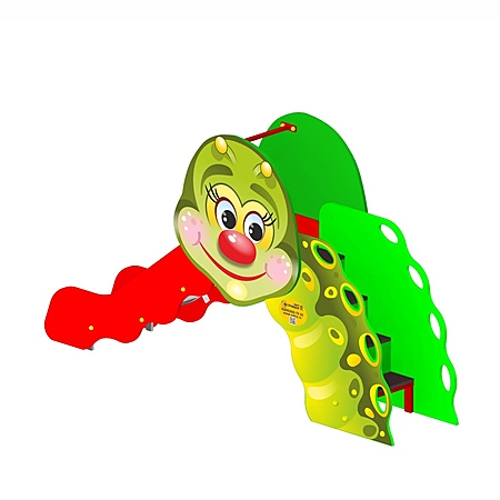 Горка «Гусеничка» фотопечать (скат нерж. площадка Н-0,8м)  фото 2