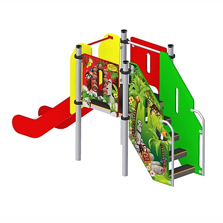 Горка фотопечать  (скат нерж. площадка Н-0,9м фото 2