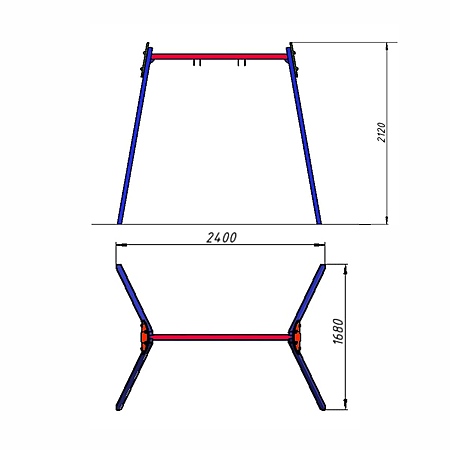Качели одинарные без подвеса  фото 2