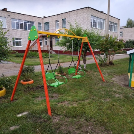 Детские качели двойные без подвеса фото 2