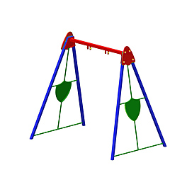 Качели «Крепость» одинарные без подвеса 