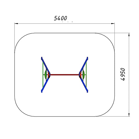 Качели «Крепость» одинарные без подвеса  фото 3