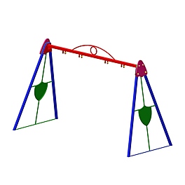 Качели двойные «Крепость» без подвеса