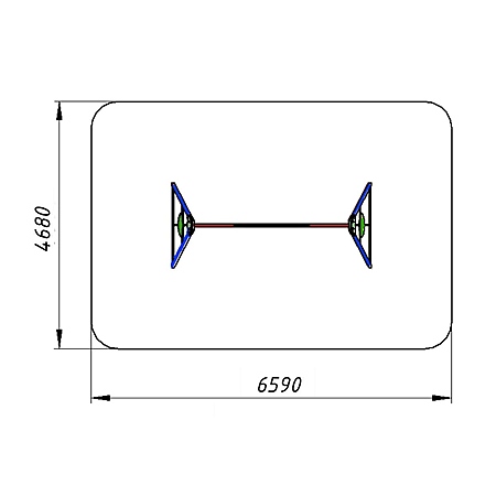 Качели двойные «Крепость» без подвеса фото 3