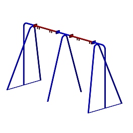 Качели «Ферма» двойные без подвеса 