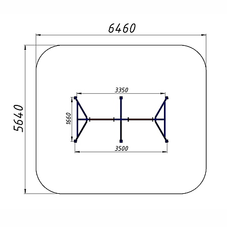 Качели «Ферма» двойные без подвеса  фото 4