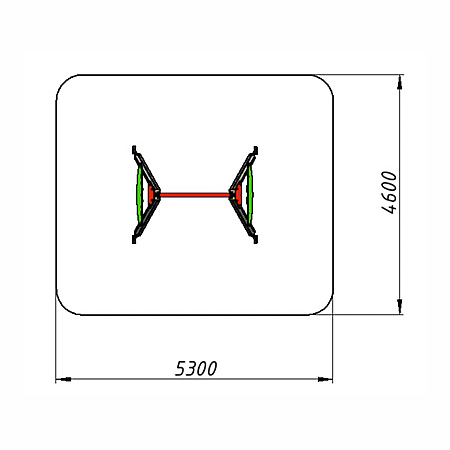 Качели «Лужайка» одинарные без подвеса фото 3