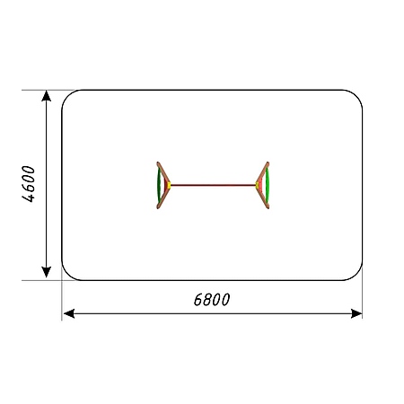 Качели двойные с фотопечатью без подвеса фото 3