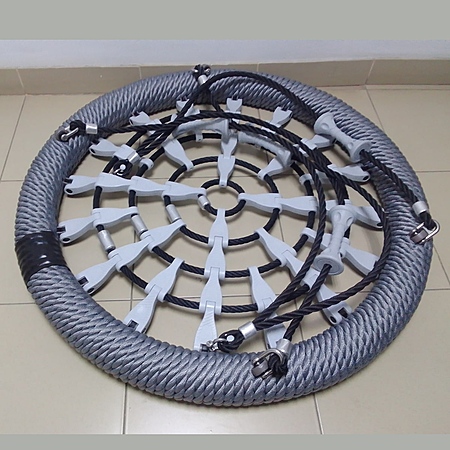 Качели «Птицы гнездо» стойки Брус 100*100 с армированным подвесом для общего пользования фото 6