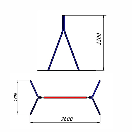 Качели одинарные без подвеса  фото 2