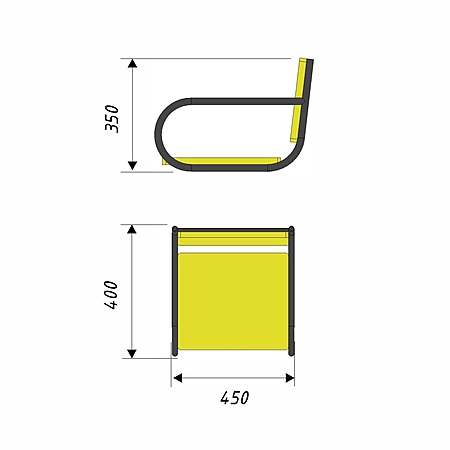 Подвес со спинкой на цепях  фото 2