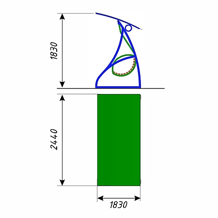 Качели «Диван» с навесом фото 2