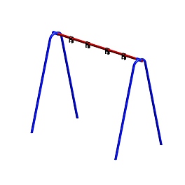 Качели детские двойные без подвеса