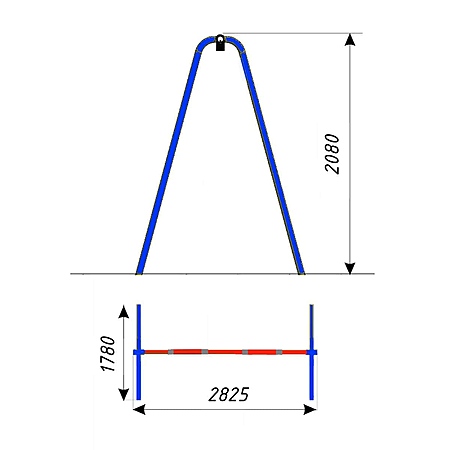 Качели детские двойные без подвеса фото 2