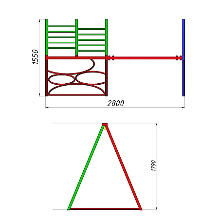 Качели-лаз одинарные Без подвеса фото 2