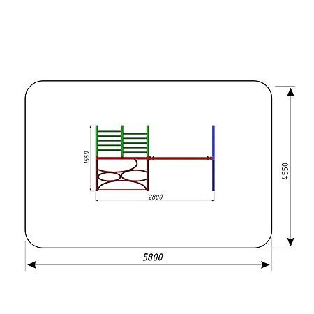 Качели-лаз одинарные Без подвеса фото 3